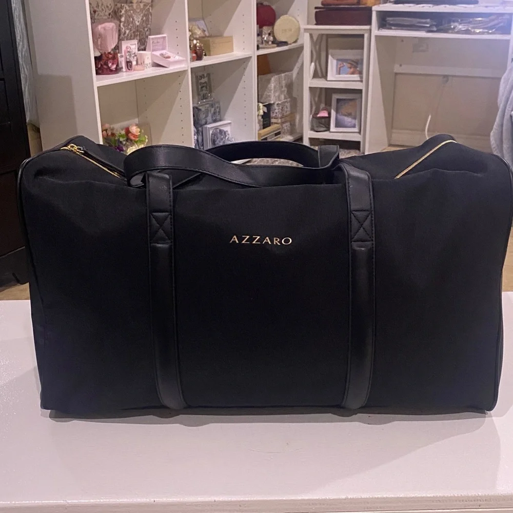 AZZARO Black Travel Duffel Bag
